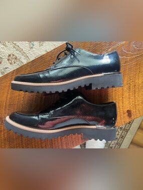 Franco Sarto Black Patent Loafers